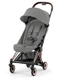 Прогулочная коляска Cybex Coya Mirage Grey с дождевиком и бампером/Rosegold 316545141 - фото 102112