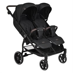 Детская прогулочная коляска для двойни Pituso Duocity PU 2023 Black/Черный 1373524965 - фото 114745