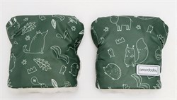 Муфты на ручку коляски AmaroBaby Snowy Travel зверята хаки 1884780219 - фото 115684