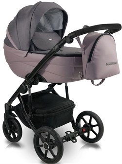 Детская коляска Bexa Ideal 2 в 1 ID 04 фиолетовый+т.пудра кожа 1041576515 - фото 11848