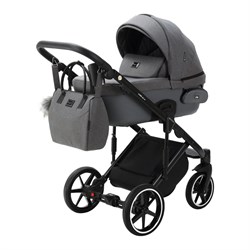 Детская коляска Adamex Lumi Air 2 в 1 L-PS108 (Т.СЕРЫЙ+Т.СЕРАЯ КОЖА) 1507285887 - фото 12072