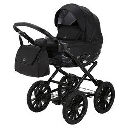 Детская коляска Adamex Chantal Retro 2 в 1 C213 (черный) 223616334 - фото 12555