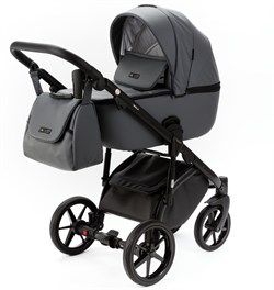 Детская коляска Adamex Nola Deluxe 2 в 1 N-SA32 (СЕРАЯ КОЖА) 1270230048 - фото 12641