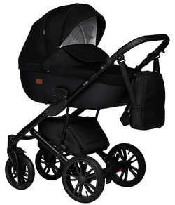 Детская коляска Indigo Mio S 2 в 1 02 черная кожа+черный 2135326733 - фото 14355