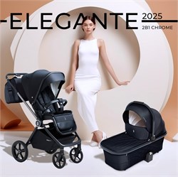 Детская коляска Sweet Baby Elegante 2 в 1 SBL Chrome Black 1188644686 - фото 14734