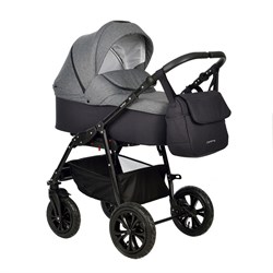Детская коляска Indigo Charlotte Sity 2 в 1 Cs 04 черный+т.серый 1795176271 - фото 22380