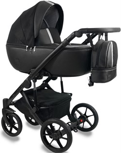 Детская коляска Bexa Air 2 в 1 07 черная кожа+серебряный 1821030229 - фото 22820