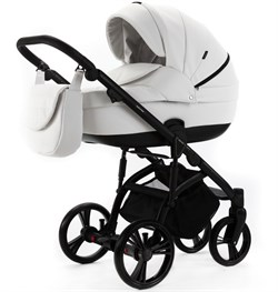 Детская коляска Adamex Lanti Deluxe 2 в 1 LN-SA1 (БЕЛАЯ КОЖА) 2140310935 - фото 23032