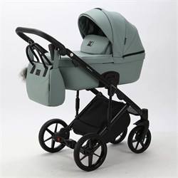 Детская коляска Adamex Lumi Air Deluxe 2 в 1 L-SA20 (СЕРО-ЗЕЛЕНАЯ КОЖА) 1580352924 - фото 23412