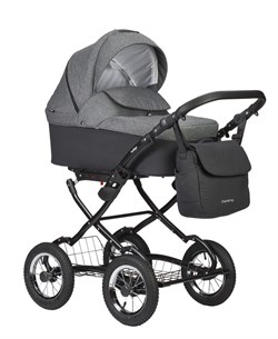 Детская коляска Indigo Charlotte Sity Classic 12 2 в 1 Cs04 черный/т.серый 245261381 - фото 23520