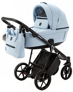 Детская коляска Adamex Belissa Deluxe 2 в 1 B-SA17 (ГОЛУБАЯ КОЖА) 81190931 - фото 24053