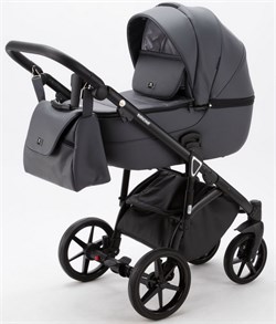 Детская коляска Adamex Bibione Deluxe 2 в 1 BI-SA05 (Т.СЕР+Т.СЕР.ПЕРФ.КОЖА) 2054329392 - фото 24351