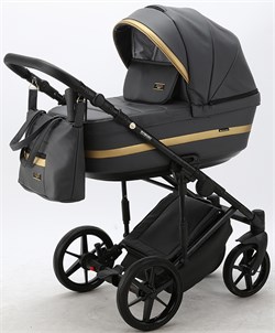 Детская коляска Adamex Rimini Deluxe 2 в 1 RI210 Т.СЕР.КОЖА+ЗОЛОТО.ОТДЕЛКА 80275595 - фото 24540