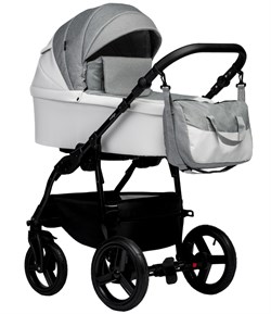 Детская коляска Indigo Impulse Eco 2 в 1 Ie03 белая кожа/серый 955479448 - фото 25811