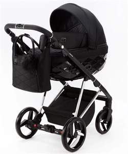 Детская коляска Adamex Quantum Special Edition 2 в 1 Q-TK618 (ЧЕРНЫЙ+ХРОМ РАМА) 665060453 - фото 26381