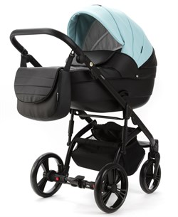 Детская коляска Adamex Lanti Deluxe 2 в 1 LN-SD111 (СВ.БИРЮЗОВАЯ.КОЖА + ЧЕРН.КОЖА) 1141459231 - фото 26910