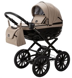 Детская коляска Adamex Chantal Retro Deluxe 2 в 1 C-SA09 (Т.БЕЖЕВАЯ КОЖА) 1781043917 - фото 27000