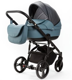 Детская коляска Adamex Lanti Deluxe 2 в 1 LN-SD42 (Т. СЕРАЯ. КОЖА + СЕРО-ГОЛУБ.КОЖА) 818849587 - фото 27087
