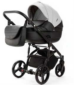 Детская коляска Adamex Lanti Deluxe 2 в 1 LN-SD01 (БЕЛ.КОЖА + ЧЕРН. КОЖА) 1421899411 - фото 27094