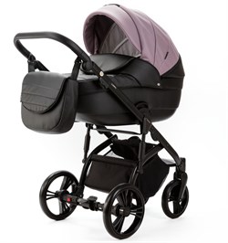 Детская коляска Adamex Lanti Deluxe 2 в 1 LN-SD106 (СИРЕНЕВ.КОЖА + ЧЕРН. КОЖА) 1193895580 - фото 27118