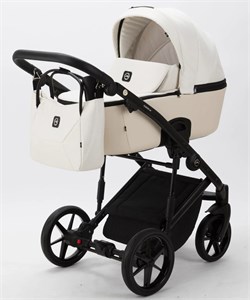 Детская коляска Adamex Mobi 2 в 1 M-PS106 (КРЕМОВЫЙ+ЗОЛОТО БЛЕСТКИ+КРЕМ.КОЖА) 1557490319 - фото 27434