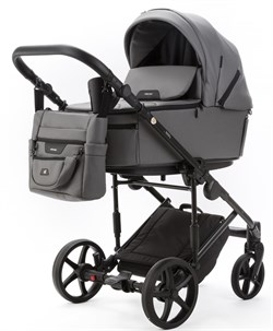 Детская коляска Adamex Zico Deluxe New 2 в 1 ZN-SA04 СЕРАЯ КОЖА 1390588126 - фото 28249