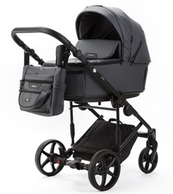 Детская коляска Adamex Zico Deluxe New 2 в 1 ZN-SA05 ТЕМНО-СЕРАЯ КОЖА 1477925814 - фото 28256