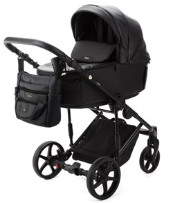 Детская коляска Adamex Zico Deluxe New 2 в 1 ZN-SA02 ЧЕРНАЯ КОЖА 666285026 - фото 28262