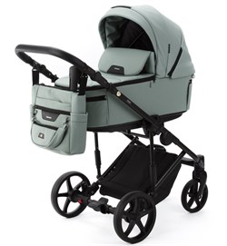 Детская коляска Adamex Zico Deluxe New 2 в 1 ZN-SA20 (СЕРО-ЗЕЛЕНАЯ КОЖА) 1544009865 - фото 28285
