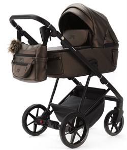 Детская коляска Adamex Vasco Deluxe 2 в 1 V-SM16 (БЕЖ МЕТАЛИК КОЖА) 1896492679 - фото 28457