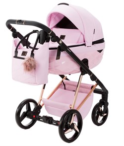 Детская коляска Adamex Quantum Superstar Deluxe 2 в 1 Q-STAR136-K (РОЗОВ.ЗЕФИР КОЖА+РОЗОВ.ДНО+РОЗОВ.ЗОЛОТО РАМА) 1289510315 - фото 28472