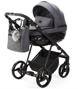 Детская коляска Adamex Quantum 2 в 1 Q-TK66 (Т.СЕРЫЙ) 1564737742 - фото 28787