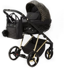 Детская коляска Adamex Quantum SE Exclusive 2 в 1 Q-DW522 (ЧЕРНЫЙ+ЗОЛОТОЙ ОРНАМЕНТ+ЗОЛОТО РАМА) 848672684 - фото 28963