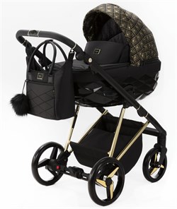 Детская коляска Adamex Quantum SE Exclusive 2 в 1 Q-DW518 (ЧЕРНЫЙ+ЗОЛОТОЙ ОРНАМЕНТ+ЗОЛОТО РАМА) 251752811 - фото 28970