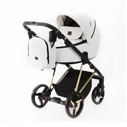 Детская коляска Adamex Blanc Special Edition 2 в 1 BL-PS782 (БЕЛ.В БЛЕСТКУ+БЕЛ.КОЖА+ЗОЛОТО РАМА) 176917907 - фото 34777