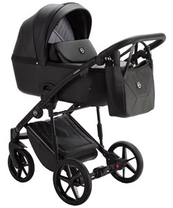Детская коляска Adamex Mobi Deluxe 2 в 1 M-SA02 (ЧЕРНАЯ КОЖА) 2140491388 - фото 35929