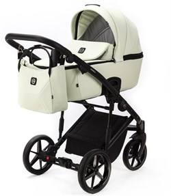 Детская коляска Adamex Mobi Deluxe 2 в 1 M-SA25 (МОЛОЧНЫЙ КОЖА) 1791332333 - фото 35972