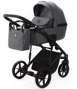 Детская коляска Adamex Mobi Deluxe 2 в 1 M-SA32 (СЕРАЯ КОЖА) 1300281261 - фото 35987