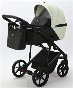 Детская коляска Adamex Mobi Deluxe 2 в 1 M-SD17 (КРЕМОВЫЙ+ЧЕРНАЯ КОЖА) 1214974085 - фото 36107