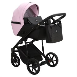 Детская коляска Adamex Mobi Deluxe 2 в 1 M-SD27 (РОЗОВЫЙ ЗЕФИР+ЧЕРНАЯ КОЖА) 1875702973 - фото 36131