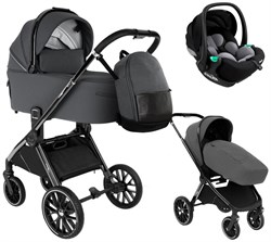 Детская коляска Pituso Mayla Luxury 3 в 1 с автокреслом Baesa Dark Grey 428415129 - фото 38212