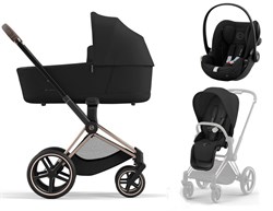 Коляска 3 в 1 Cybex Priam IV Rosegold и автокресло Cloud G i-Size Moon Black Sepia Black 1945355782 - фото 38347