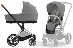 Коляска 2 в 1 Cybex Priam IV Chrome Brown complete Mirage Grey 1754642452 - фото 3843