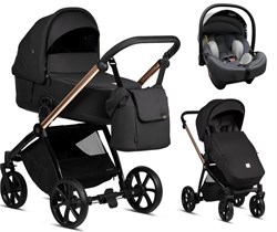 Детская коляска Tutis Mio 3 Plus Essential Black 3 в 1 с автокреслом Elo Lux EduSky Grey 292 Rose Gold 1104606615 - фото 39578