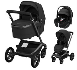 Детская коляска Maxi-Cosi Fame 3 в 1 с автокреслом Pebble 360 Pro Twillic Black/Черный 420814804 - фото 42200