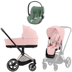 Коляска 3 в 1 Cybex Priam IV Rosegold complete и автокресло Cloud T i-Size Leaf Green Plus Peach Pink 1213054036 - фото 42542