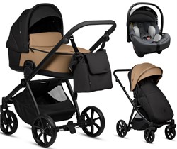 Детская коляска Tutis Mio 3 Plus Essential Кожа 3 в 1 с автокреслом Elo Lux EduSky Grey 1502180 Beige 1361946866 - фото 43228
