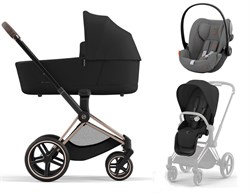 Коляска 3 в 1 Cybex Priam IV Rosegold и автокресло Cloud G i-Size Lava Grey Sepia Black 212387236 - фото 43827