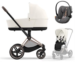 Коляска 3 в 1 Cybex Priam IV Rosegold и автокресло Cloud G i-Size Lava Grey Plus Off White 226063840 - фото 43962