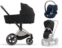 Коляска 3 в 1 Cybex Priam IV Rosegold и автокресло Cloud G i-Size Ocean Blue Plus Sepia Black 787464120 - фото 44301